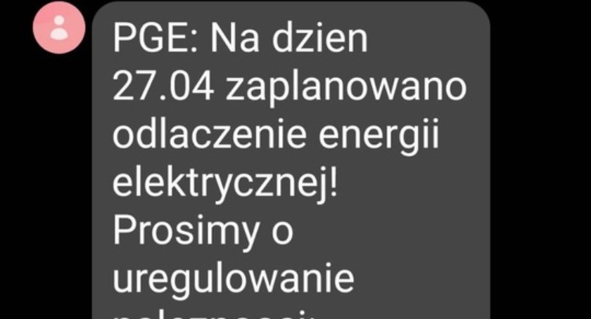 Oszuści podszywają się pod PGE. Wysyłają SMS-y z żądaniem zapłaty 