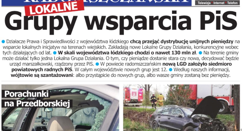 Najnowsze wydanie Gazety Radomszczańskiej a w nim: Lokalne grupy wsparcia PiS
