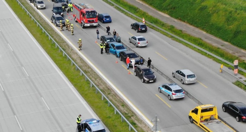 Karambol na A1: zderzyło się osiem samochodów. Trzecia kolizja jednego dnia