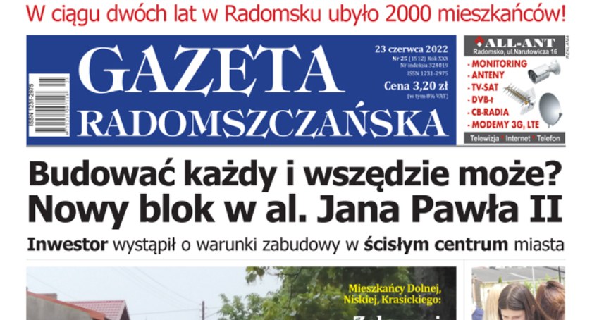 O czym przeczytasz w najnowszym wydaniu Gazety Radomszczańskiej? 