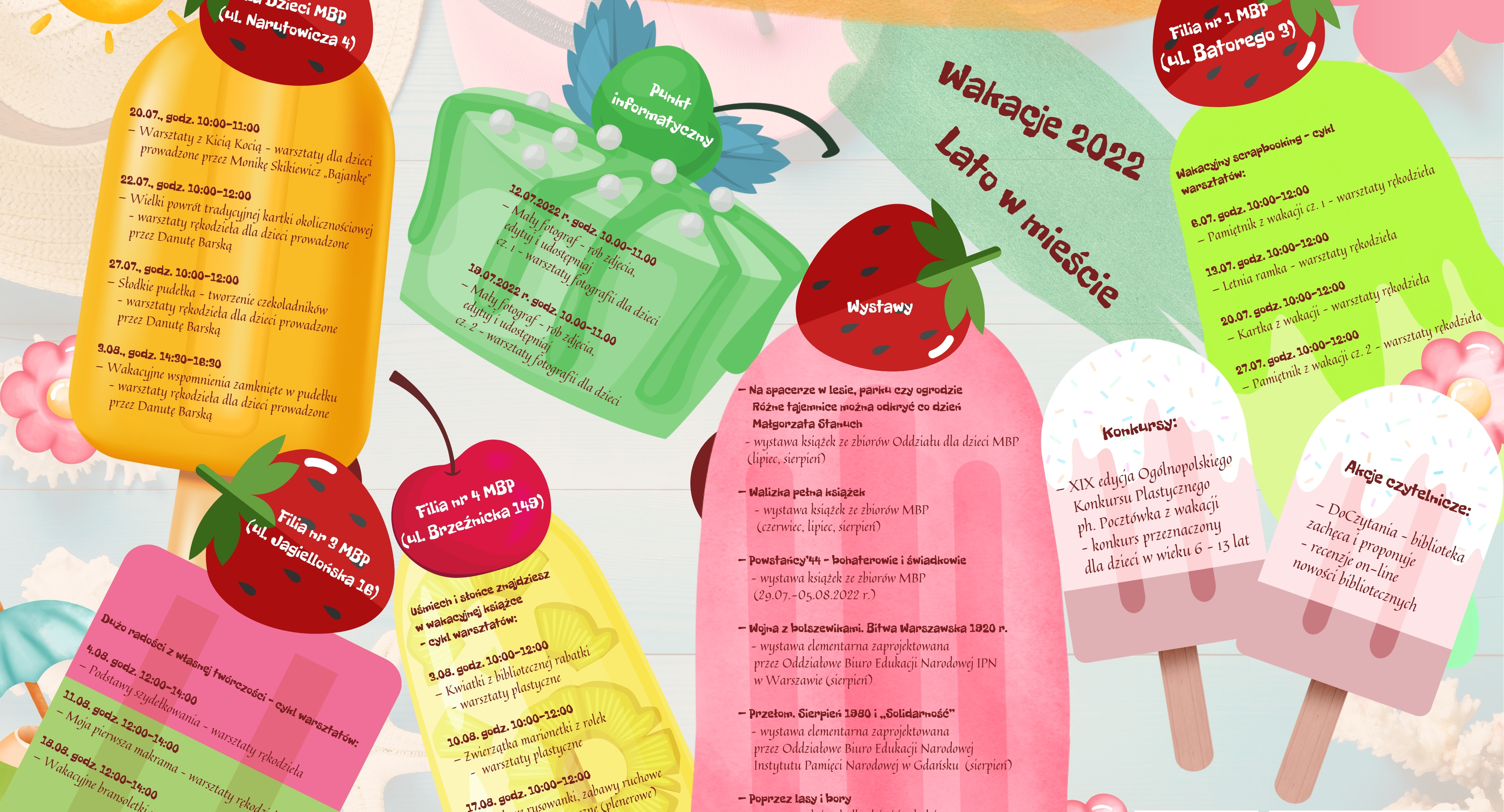 Wakacje z Miejską Biblioteką Publiczną w Radomsku: warsztaty rękodzieła i fotografii dla dzieci