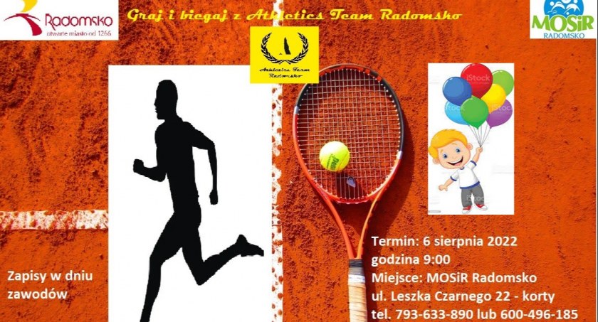 Graj i Biegaj z klubem Athletics Team Radomsko. Rywalizacja przez zabawę: tenis i lekkoatletyka