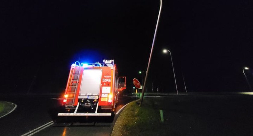 Powalone drzewo, pochylona latarnia i gniazdo os. Strażacy z Kamieńska podsumowali kilka dni