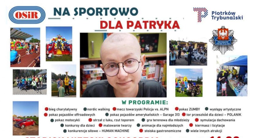 „Na sportowo dla Patryka”. Radomszczańscy policjanci zapraszają na piknik dla syna kolegi z Piotrkowa