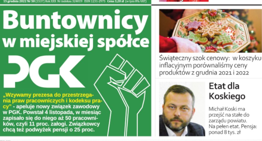 W najnowszej Gazecie Radomszczańskiej: buntownicy w PGK i etat w zarządzie powiatu Michała Koskiego