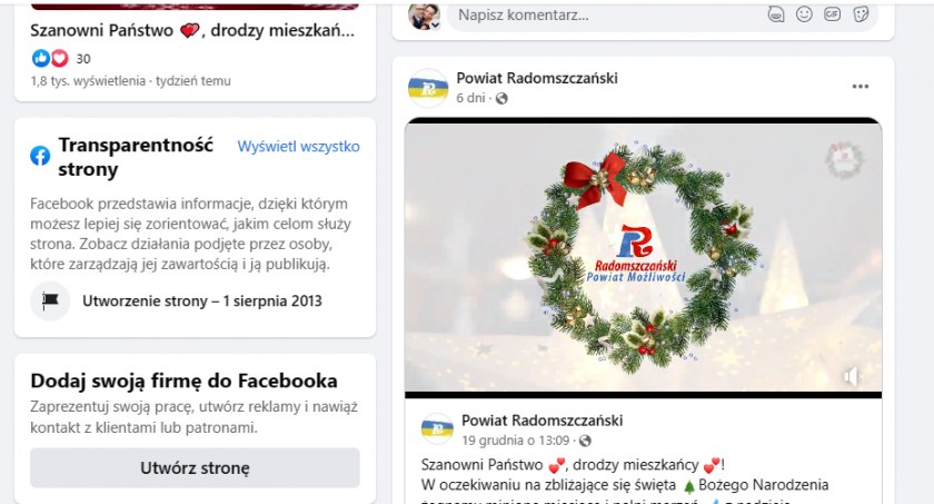 Artur Szponder: Kto zakazał komentowania na Facebooku starostwa? Wioletta Bąk-Kempa: Zarząd. Nazwiska są w BIP-ie