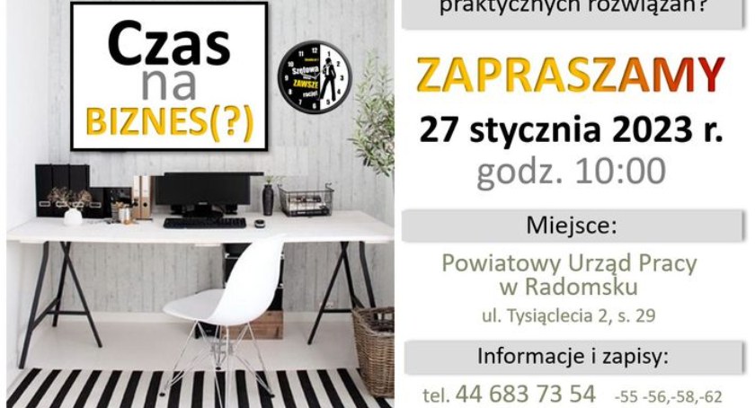 Powiatowy Urząd Pracy: Spotkanie dla bezrobotnych, którzy chcieliby otworzyć własną firmę