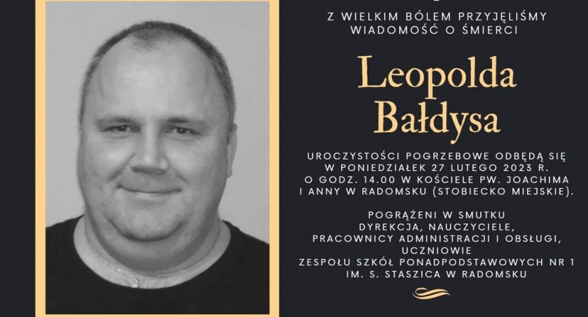 Mechanik: Ostatnie pożegnanie Leopolda Bałdysa w poniedziałek w Stobiecku Miejskim 