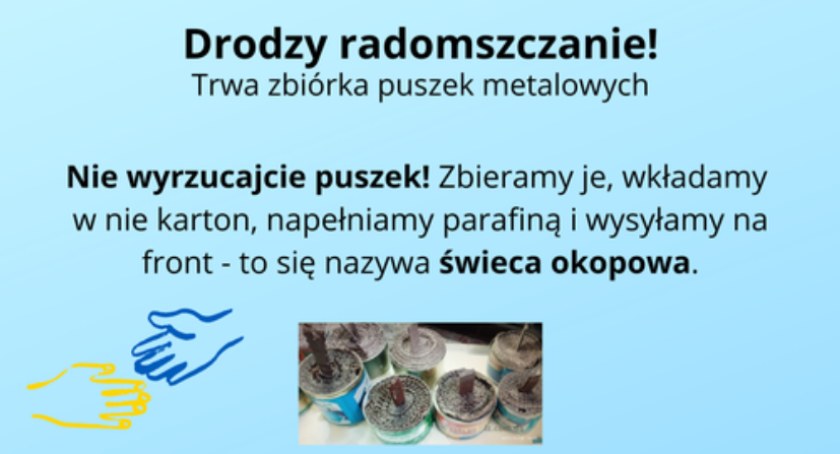 Wojna w Ukrainie. Metalowe puszki na świece okopowe dla żołnierzy na froncie