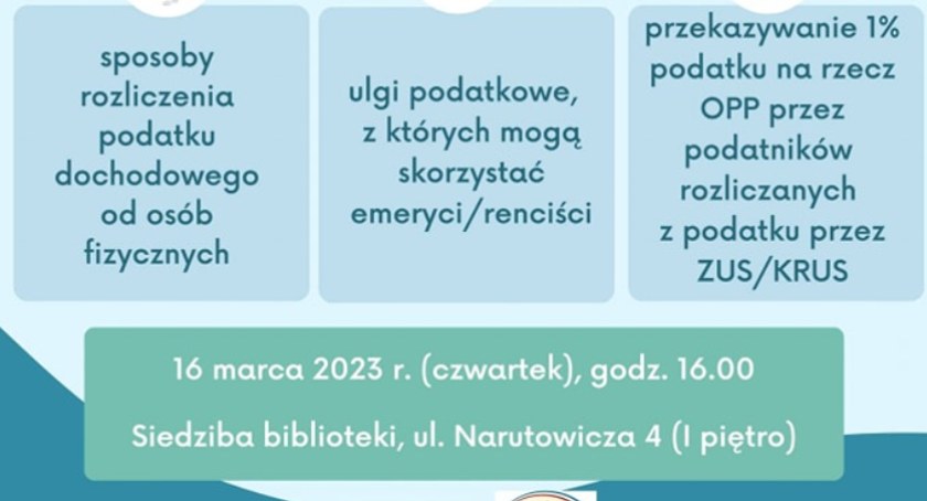 MBP i Uniwersytet Trzeciego Wieku zapraszają na spotkanie z ekspertami Urzędu Skarbowego
