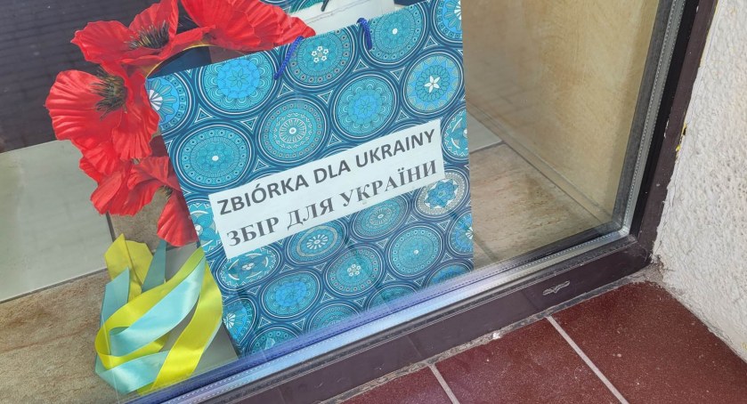 [ZDJĘCIA] Miasto użyczyło Ukraińcom lokal przy ulicy Warszyca. Zorganizowali tam zbiórkę