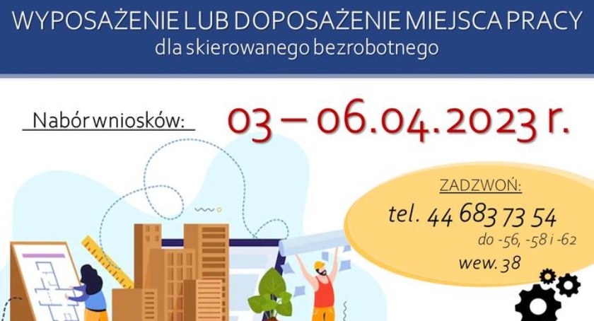 Powiatowy Urząd Pracy: Przyjmujemy wnioski na refundację wyposażenia lub doposażenia miejsca pracy