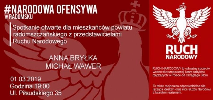 Chcecie poznać bliżej Narodowców? Będzie okazja. W piątek spotkanie otwarte