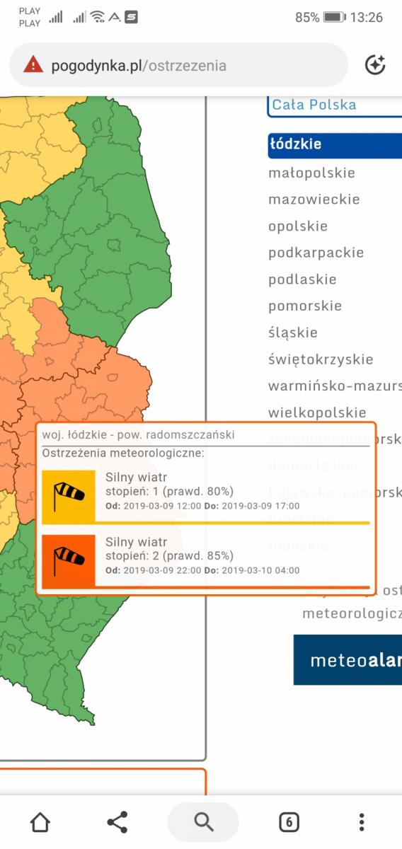 Uwaga! Dzisiaj będzie bardzo mocno wiało! Ostrzeżenie IMiGW