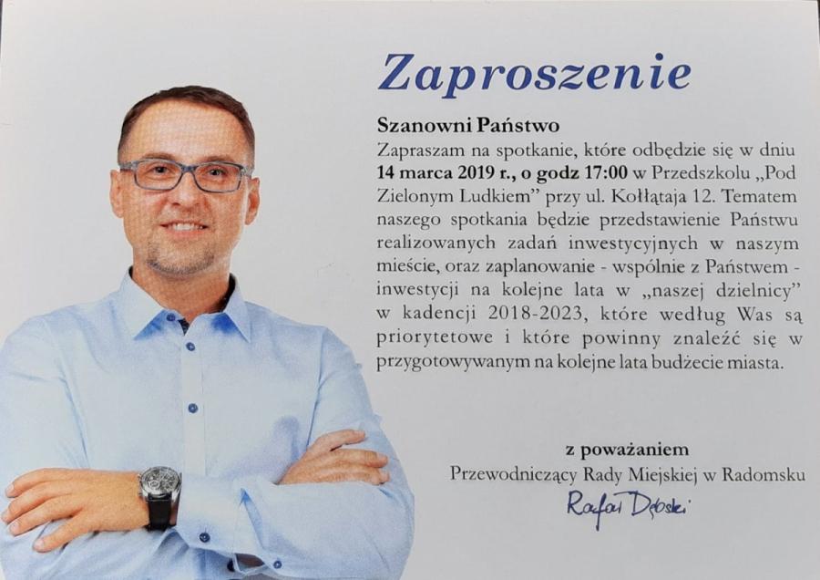 Spotkanie Rafała Dębskiego z mieszkańcami. Najbliższe w czwartek