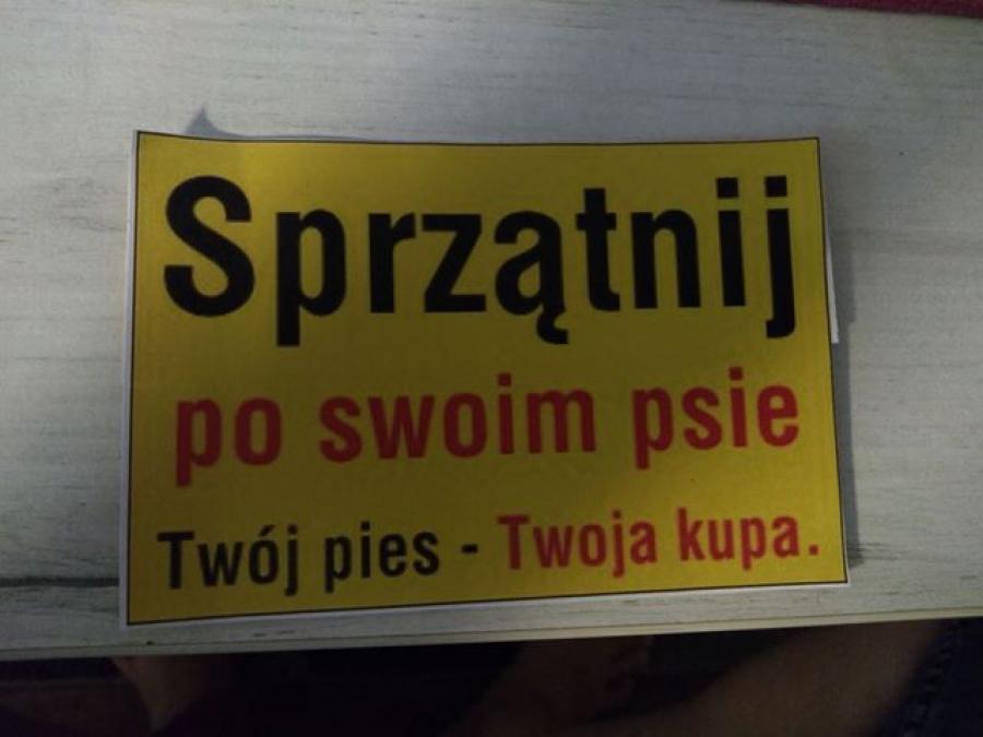 Twój pies, twoja odpowiedzialność. Sprzątaj po nim!