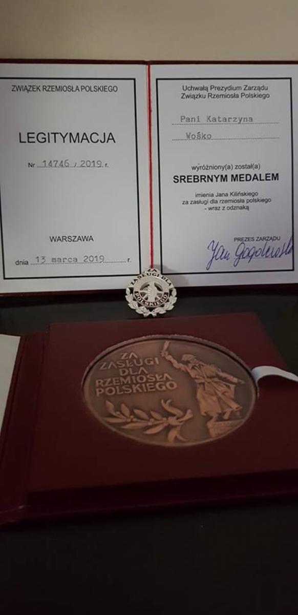 Srebrny Medal za zasługi dla rzemiosła polskiego dla radnej Katarzyny Wośko