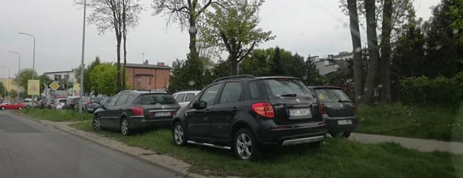 Parkowanie na bezczela. Na trawniku, na chodniku... Nic się nie liczy. Bo musi być blisko