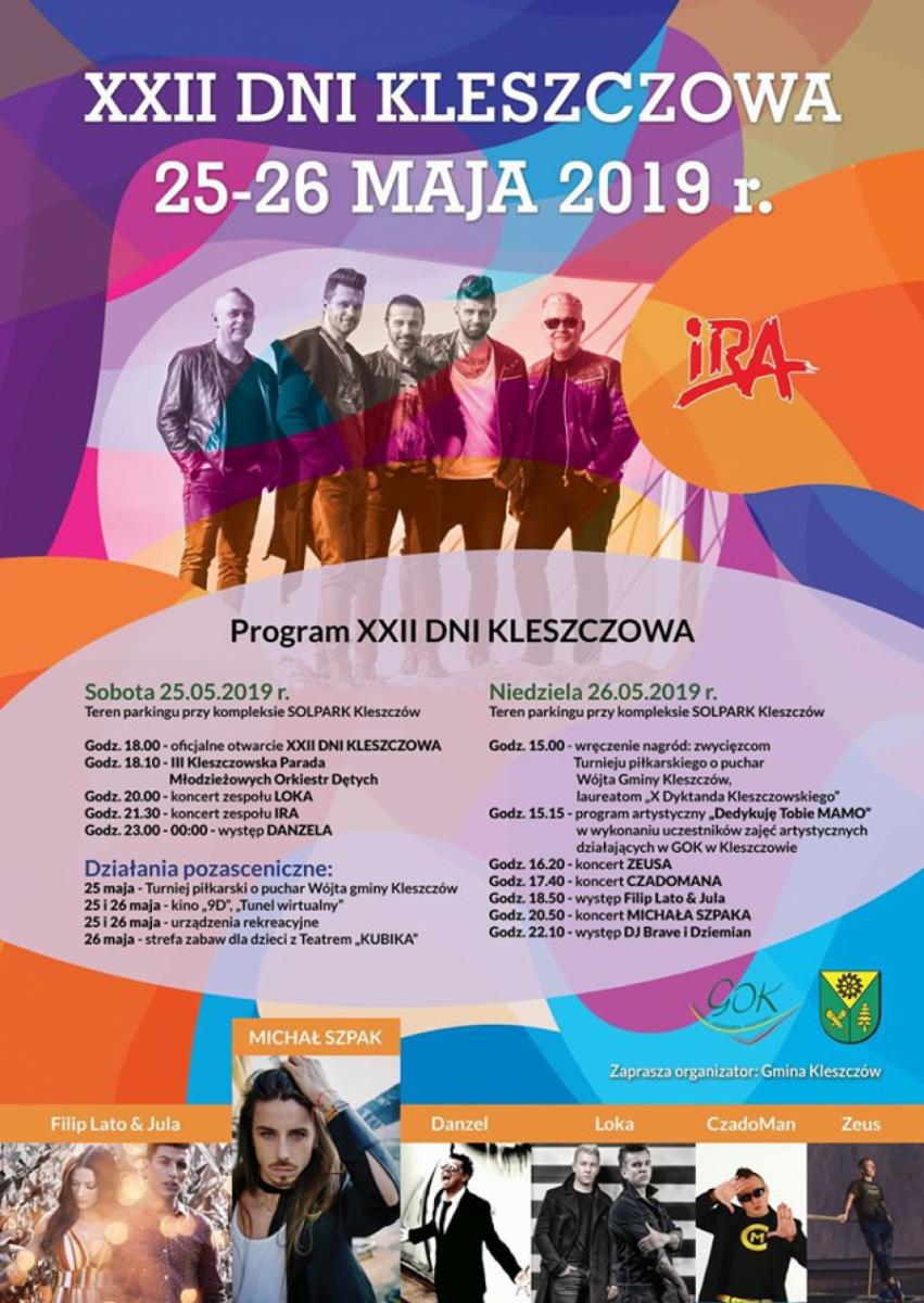 Michał Szpak, Denzel, IRA, Loka, Czadoman, Filip Lato na Dniach Kleszczowa