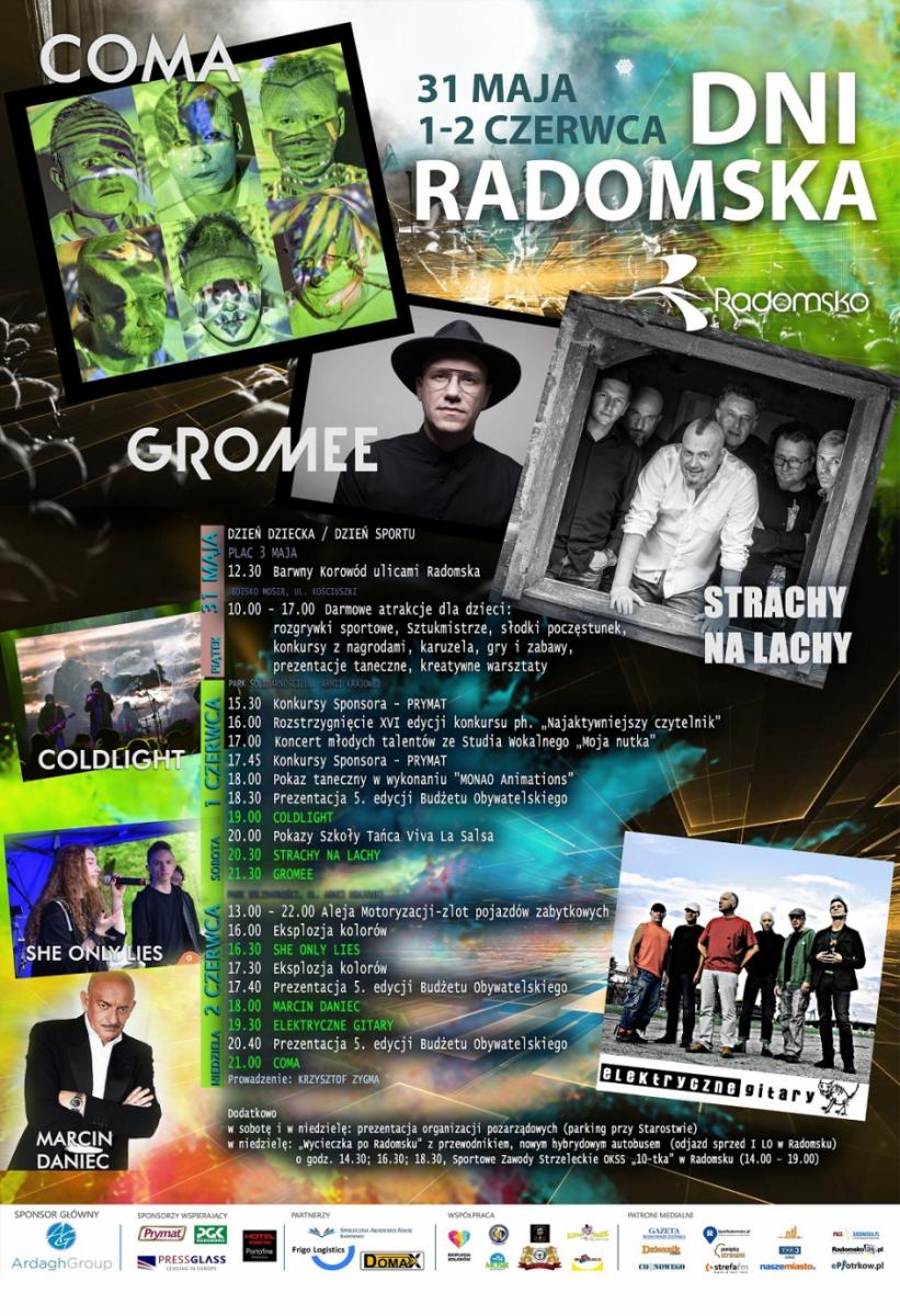 Co na Dniach Radomska? Coma, Gromee, Strachy na Lachy... Oto szczegółowy program