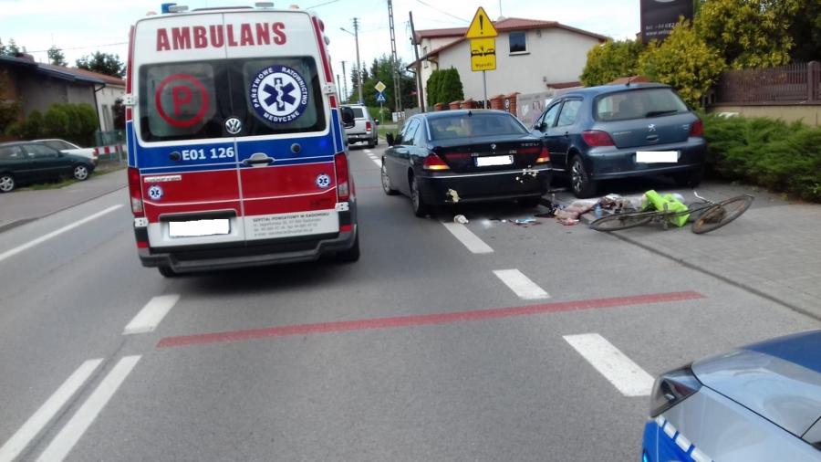 Wypadek 65- letniej rowerzystki na Sucharskiego