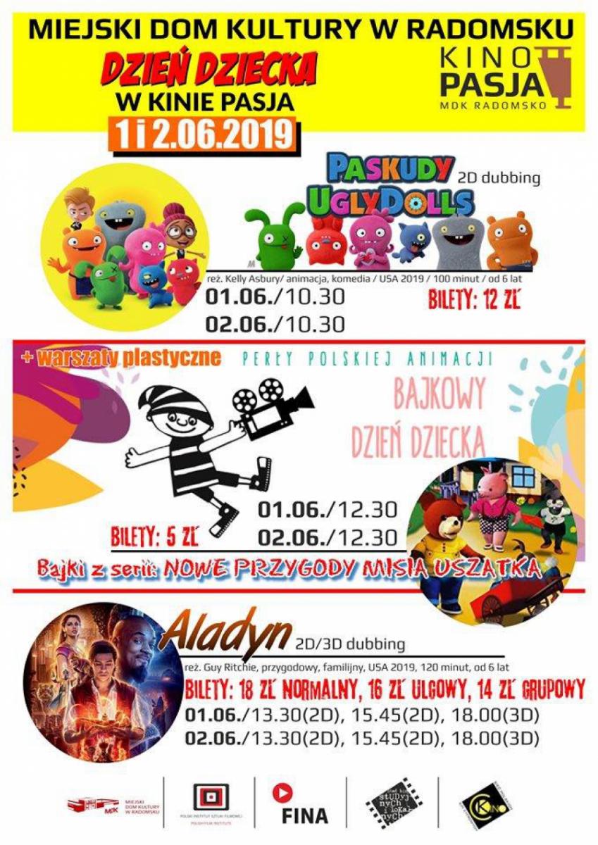 Dzień Dziecka w Kinie Pasja. MDK zaprasza na wspólną wyprawę do świata bajek