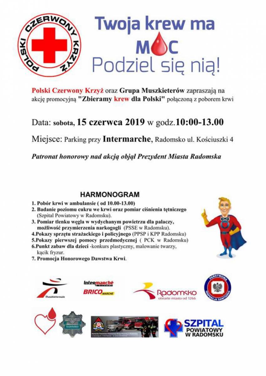 Twoja krew ma moc. Podziel się! Już w sobotę na Kościuszki akcja promocyjna