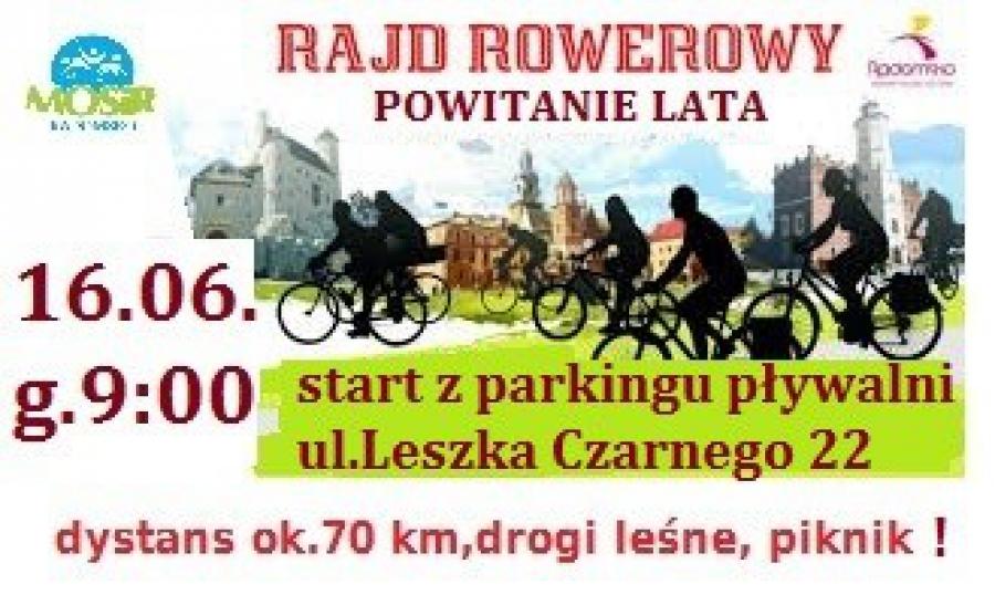 MOSiR zaprasza w niedzielę całodniowy rajd rowerowy na powitanie lata