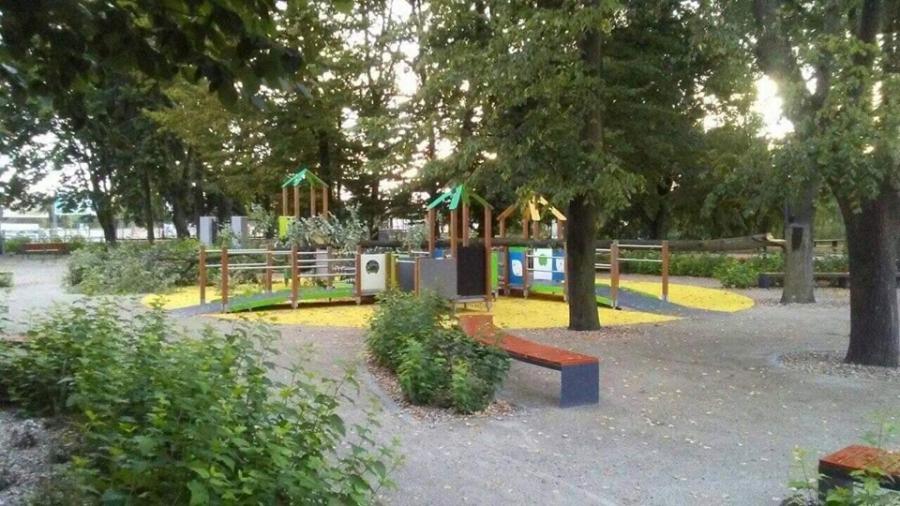 Park Świętojański: zamiast fety na otwarcie remont chodnika. I przegląd drzew