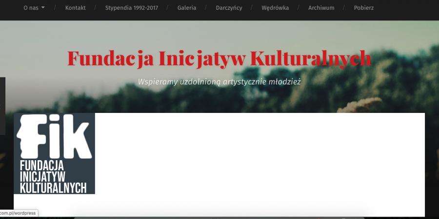 Można już składać wnioski stypendialne w Fundacji Inicjatyw Kulturalnych