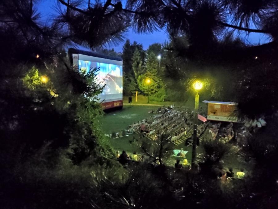 Kino na leżakach w parku Solidarności: 