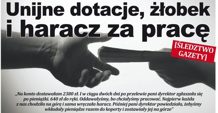 [Haracz za pracę] Dochodzenie o oszustwo dotacyjne i łamanie praw pracowniczych