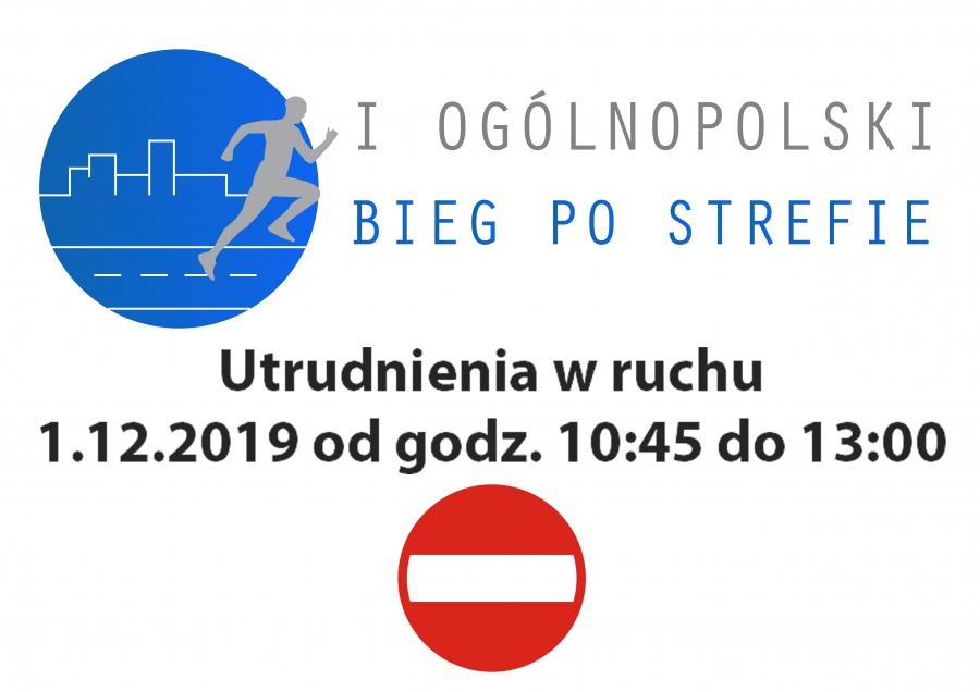 W niedzielę utrudnienia w ruchu na strefie. Przez bieg