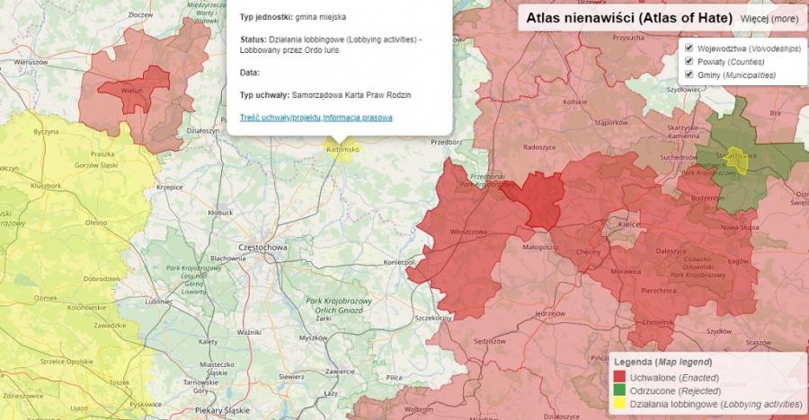 Jak Radomsko znalazło się w internetowym atlasie nienawiści LGBT