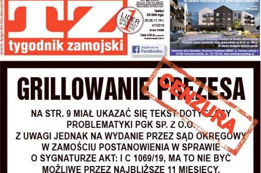 Przeciw sądowej cenzurze w mediach. Solidaryzujemy się z Tygodnikiem Zamojskim