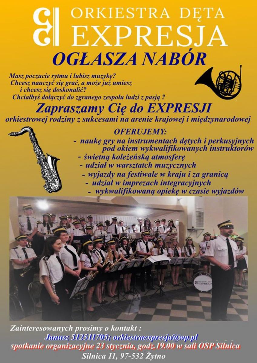 Orkiestra Dęta Expresja z Żytna ogłasza nabór