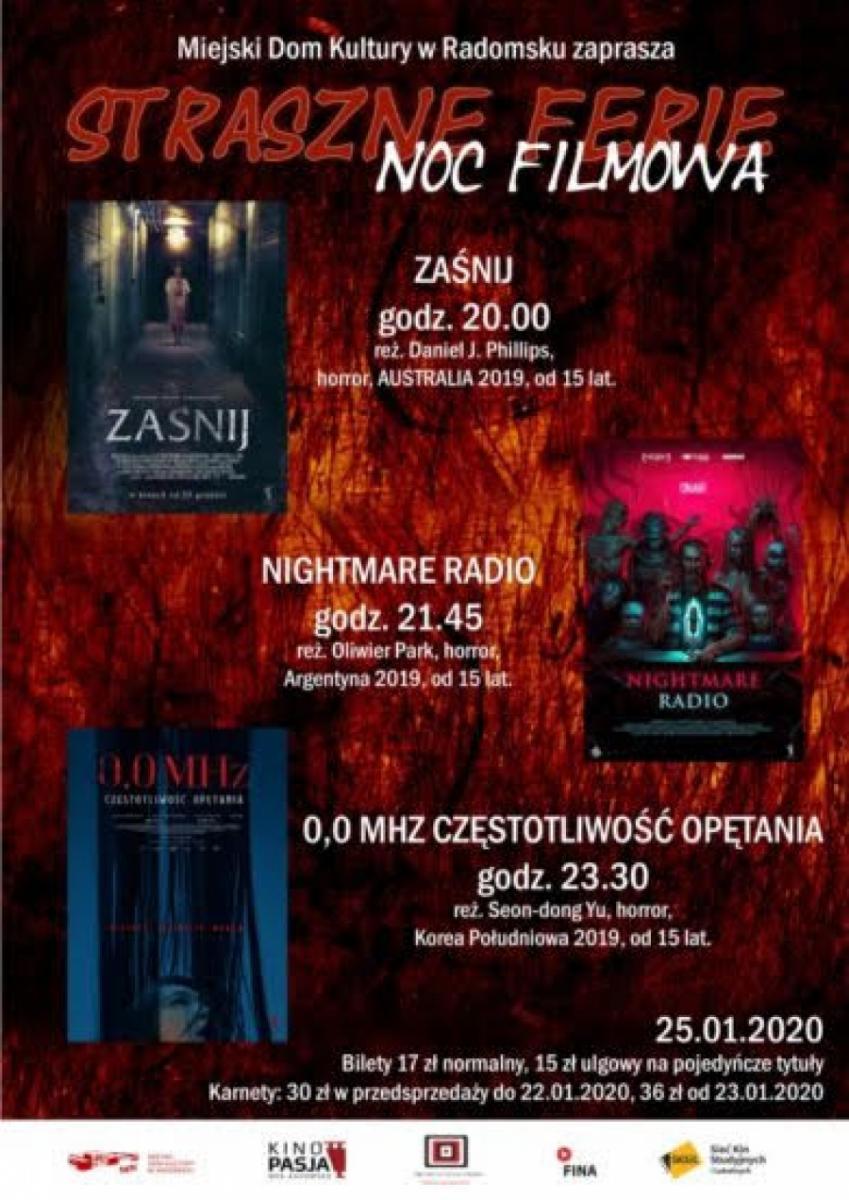 Kino Pasja zaprasza na Noc Filmową pod hasłem Straszne Ferie