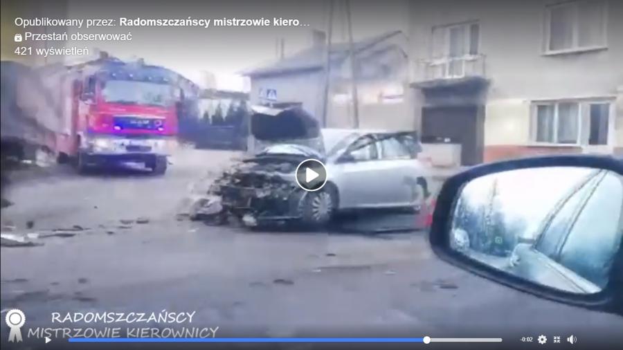 [FILM] Kolizja w Kamieńsku. Zderzenie ciężarówki z autem osobowym
