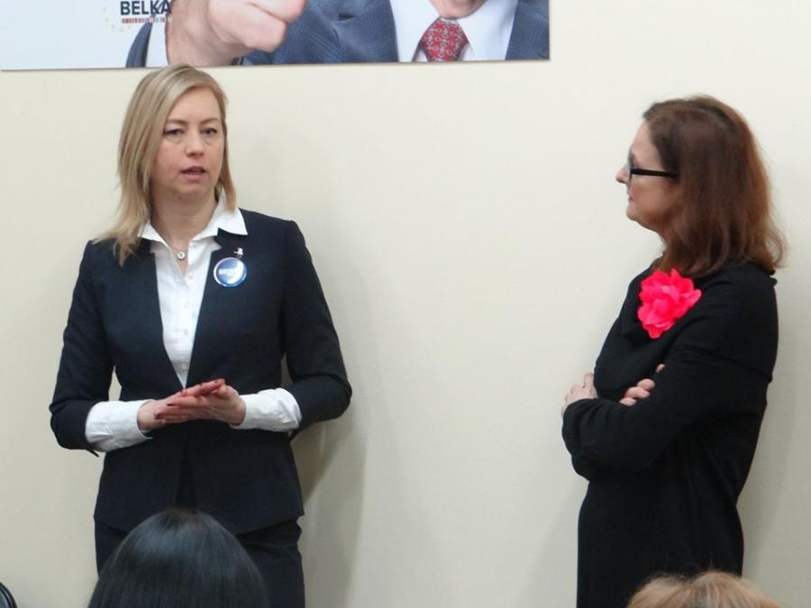 Posłanka Lewicy Hanna Gill-Piątek w Radomsku