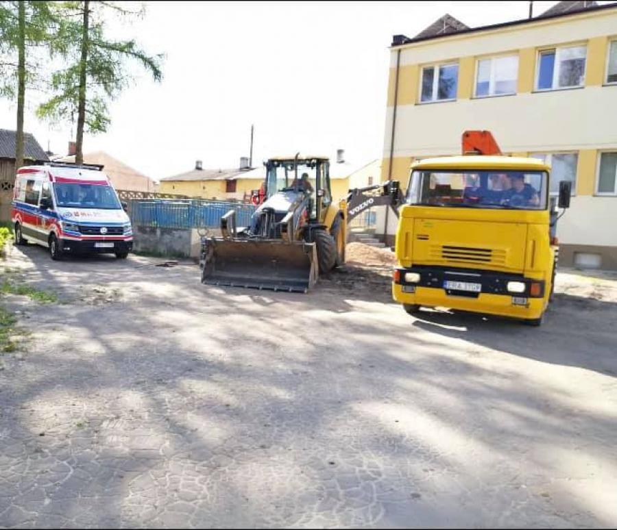 W jeden dzień przygotowali miejsce dla karetki