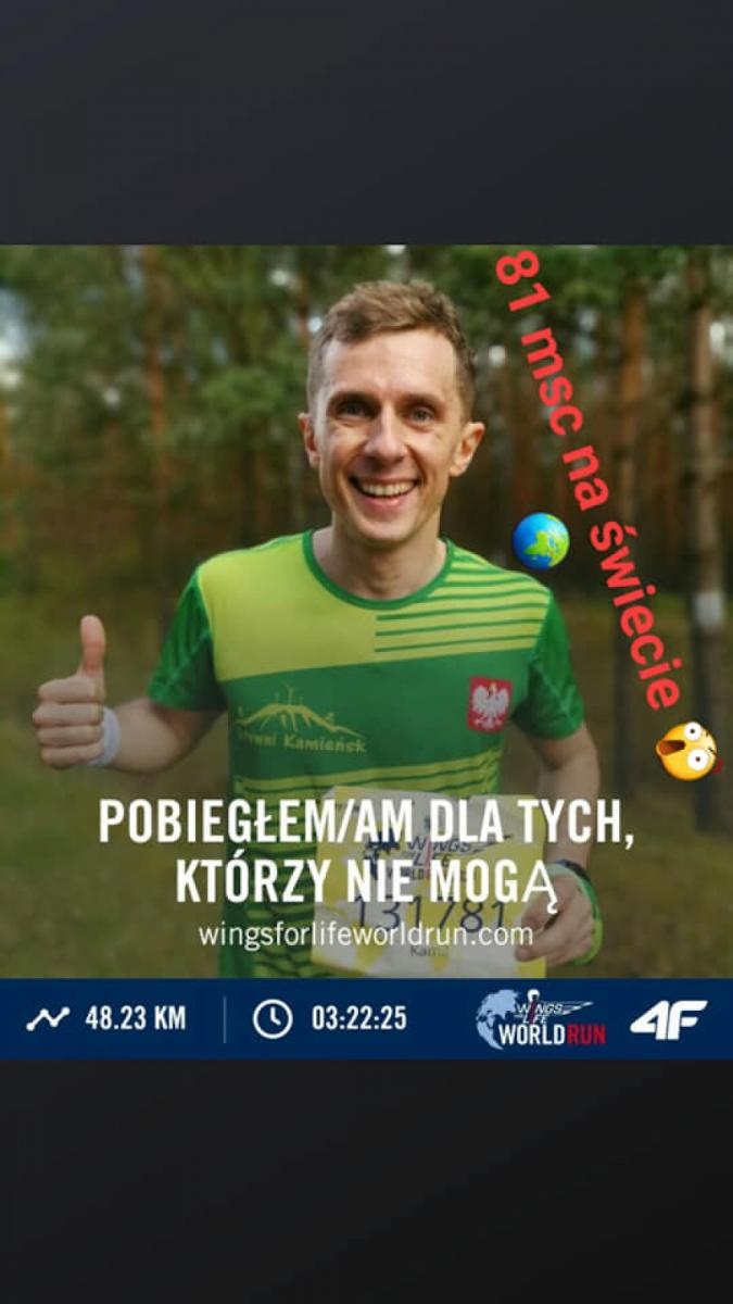 Kamil Bąkowicz z Aktywnych Kamieńsk 9. w Polsce i 78. na świecie