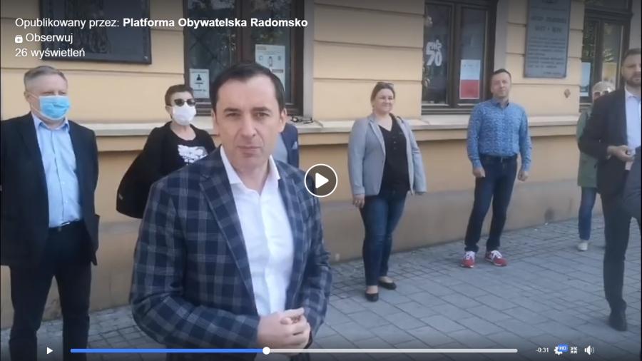 Radomszczańska PO zaczęła zbierać podpisy dla Rafała Trzaskowskiego