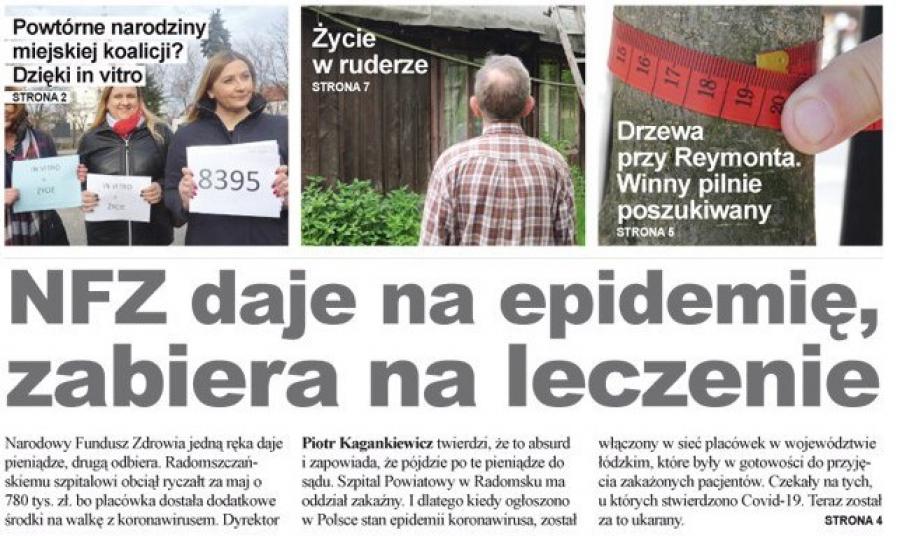 [W najnowszej Gazecie] NFZ daje na kasę epidemię, ale zabiera na leczenie