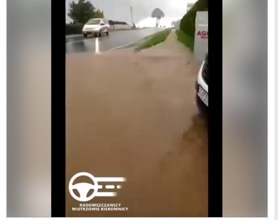 [WIDEO] Nawałnica nad Strzelcami Małymi w gm. Masłowice