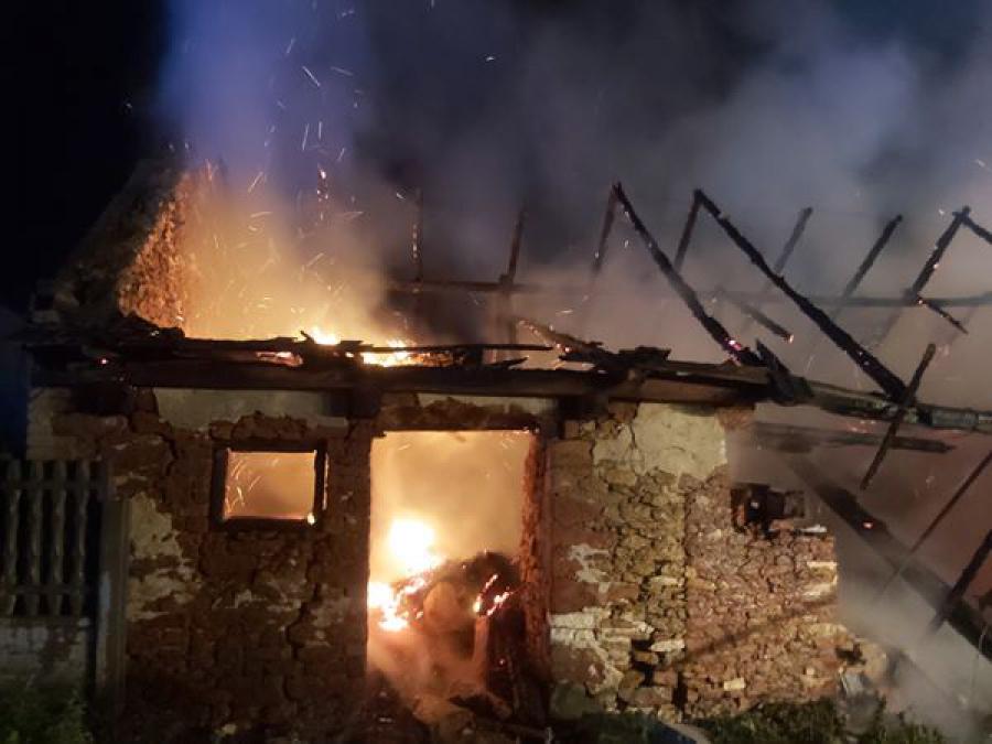 Pożar budynku stodoły w miejscowości Jabłonna