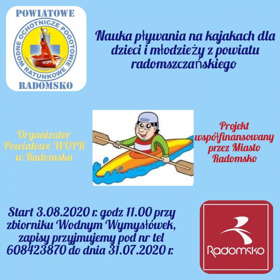 [Za darmo] Nauka pływania na kajaku dla dzieci i młodzieży. Potem spływy Wartą