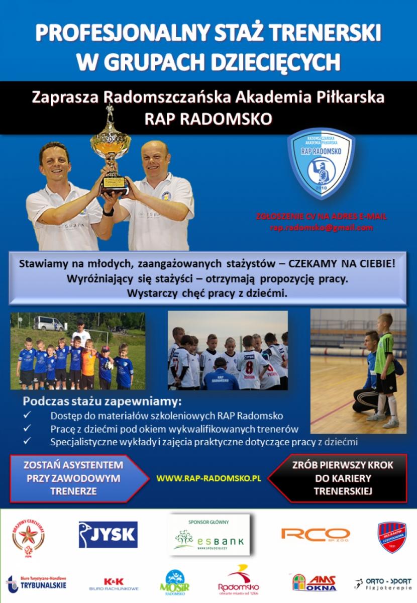 RAP Radomsko: zostań trenerem i prowadź młodych piłkarzy