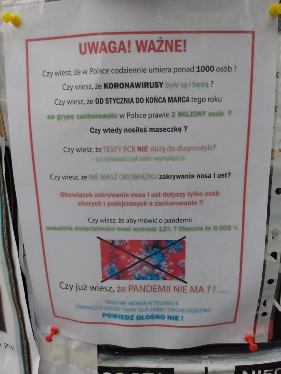 Plakat w centrum miasta: 