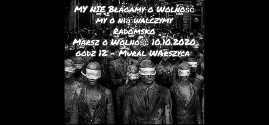 Marsz o wolność. Radomsko na liście miast, w których się odbędzie