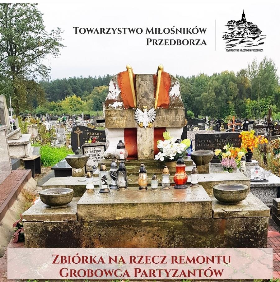 Internetowa zbiórka na remont grobowca partyzantów w Przedborzu